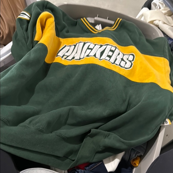 Vintage Green Bay Packers Green and Yellow NFL Sweatshirt - Picture 7 of 7